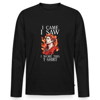 Julius Caesar Roman History Roman Empire - Men's Premium Organic Long Sleeve Shirt - black - Front - Nico (187cm)