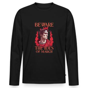 Julius Caesar Roman History Roman Empire - Men's Premium Organic Long Sleeve Shirt - black - Front - Nico (187cm)