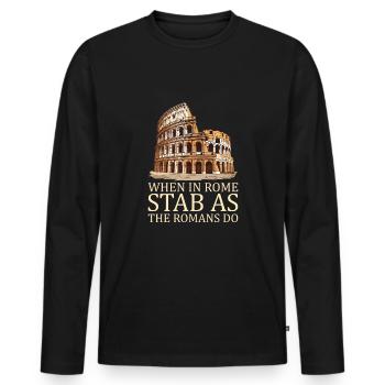 Julius Caesar Roman History Roman Empire - Men's Premium Organic Long Sleeve Shirt - black - Front - Nico (187cm)