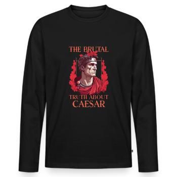 Julius Caesar Roman History Roman Empire - Men's Premium Organic Long Sleeve Shirt - black - Front - Nico (187cm)