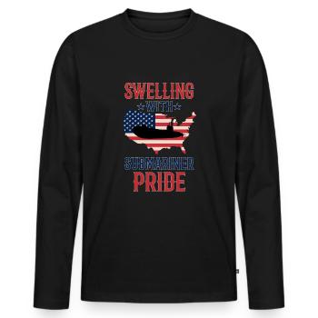 Submariner Submarines Veteran Proud Mom - Männer Premium Bio Langarmshirt - Schwarz - Vorne - Nico (187cm)