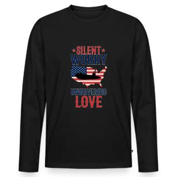Submariner Submarines Veteran Proud Mom - Männer Premium Bio Langarmshirt - Schwarz - Vorne - Nico (187cm)