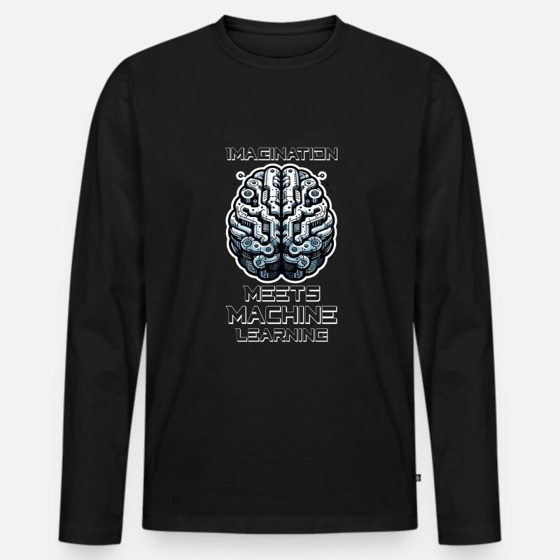 Artificial intelligence, machine learning, data - Men's Premium Organic Long Sleeve Shirt - black