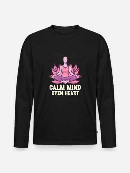 Yoga Mindfulness Practic Meditation Manifestation - Men's Premium Organic Long Sleeve Shirt - black