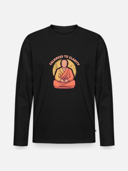 Yoga Mindfulness Practic Meditation Manifestation - Men's Premium Organic Long Sleeve Shirt - black