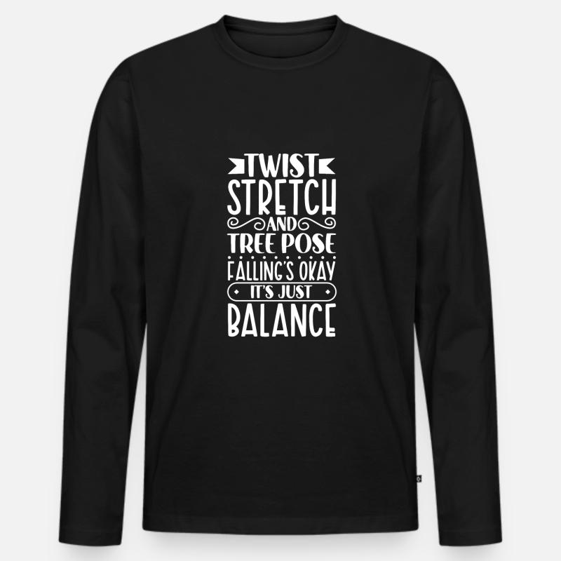 Yoga Mindfulness Practic Meditation Manifestation - Männer Premium Bio Langarmshirt - Schwarz