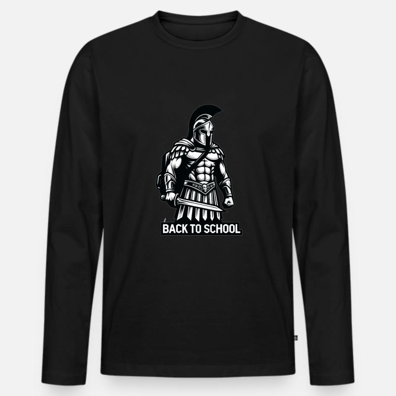 Gladiator-schullehrer Des Antiken Roms - Männer Premium Bio Langarmshirt - Schwarz