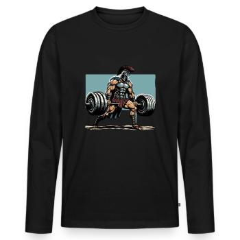Jules César Histoire romaine Empire romain - T-shirt manches longues Premium bio Homme - noir - Devant - Nico (187cm)
