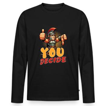 Julius Cäsar Römische Geschichte Römisches Reich - Männer Premium Bio Langarmshirt - Schwarz - Vorne - Nico (187cm)