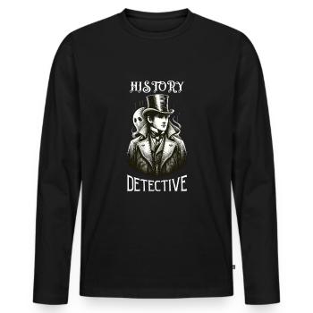 Paranormal Investigator Ghost Halloween Evp Haunte - Men's Premium Organic Long Sleeve Shirt - black - Front - Nico (187cm)