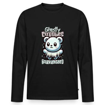 Paranormal Investigator Ghost Halloween Evp Haunte - Men's Premium Organic Long Sleeve Shirt - black - Front - Nico (187cm)