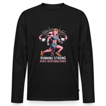 Hystérectomie pour restaurer la - T-shirt manches longues Premium bio Homme - noir - Devant - Nico (187cm)
