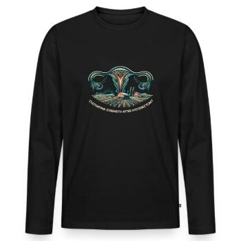Hystérectomie pour restaurer la - T-shirt manches longues Premium bio Homme - noir - Devant - Nico (187cm)