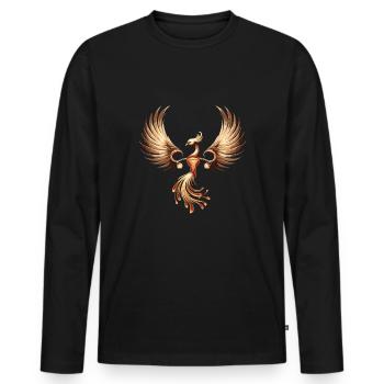 Hystérectomie pour restaurer la - T-shirt manches longues Premium bio Homme - noir - Devant - Nico (187cm)
