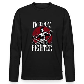 Jules César Histoire romaine Empire romain - T-shirt manches longues Premium bio Homme - noir - Devant - Nico (187cm)
