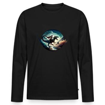 Julius Caesar Roman History Roman Empire - Men's Premium Organic Long Sleeve Shirt - black - Front - Nico (187cm)