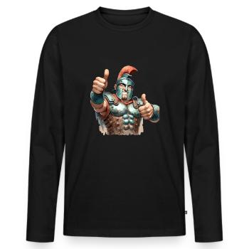 Julius Caesar Roman History Roman Empire - Men's Premium Organic Long Sleeve Shirt - black - Front - Nico (187cm)