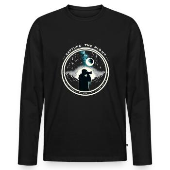Astrophotography Astronomy Space Camera - Men's Premium Organic Long Sleeve Shirt - black - Front - Nico (187cm)