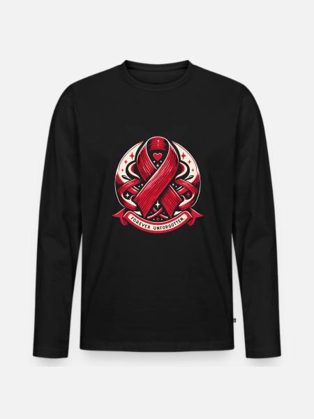 Schlaganfall-überlebende Schlaganfall-bewusstsein - Männer Premium Bio Langarmshirt - Schwarz