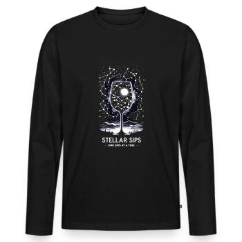 Wine making Wine Maker Wine Lover Wine Fan - Männer Premium Bio Langarmshirt - Schwarz - Vorne - Nico (187cm)