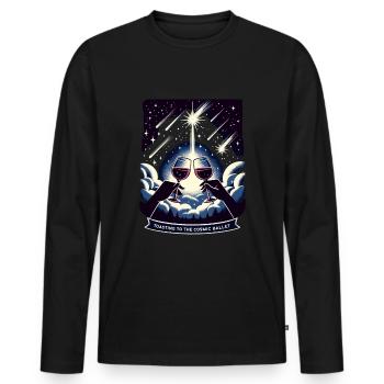 Wine making Wine Maker Wine Lover Wine Fan - Männer Premium Bio Langarmshirt - Schwarz - Vorne - Nico (187cm)