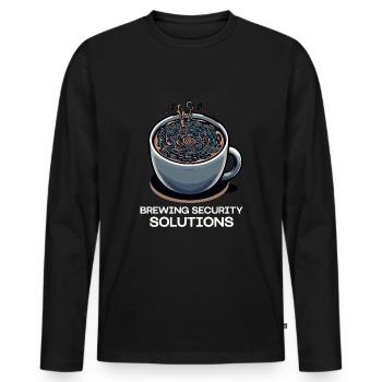 Analyste en piratage éthique Cybersécurité éthique - T-shirt manches longues Premium bio Homme - noir - Devant - Nico (187cm)