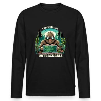 Analyste en piratage éthique Cybersécurité éthique - T-shirt manches longues Premium bio Homme - noir - Devant - Nico (187cm)