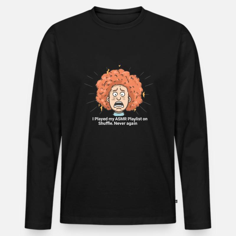 Asmr Whispering Asmr Enthusiast Mindfulness - Männer Premium Bio Langarmshirt - Schwarz