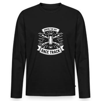 Drohne Pilot Opa Geschenkidee Alter Mann Mit - Männer Premium Bio Langarmshirt - Schwarz - Vorne - Nico (187cm)