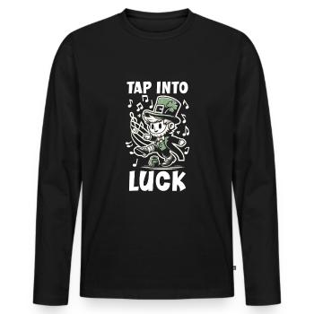 Irish Dancing Ireland Outfit Irish Music - Männer Premium Bio Langarmshirt - Schwarz - Vorne - Nico (187cm)