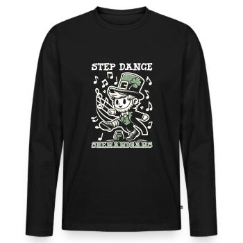 Irish Dancing Ireland Outfit Irish Music - Männer Premium Bio Langarmshirt - Schwarz - Vorne - Nico (187cm)