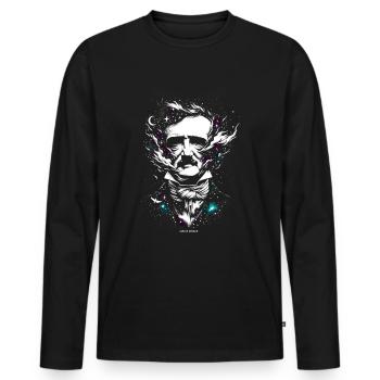 Edgar Allan Poe Fan, Classic Literature, - Men's Premium Organic Long Sleeve Shirt - black - Front - Nico (187cm)