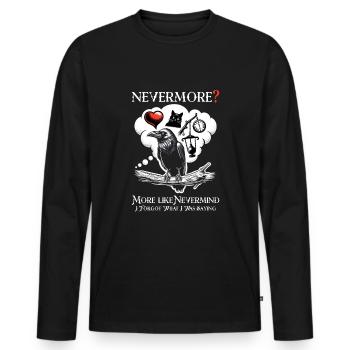 Edgar Allan Poe Fan, Classical Literature, - Men's Premium Organic Long Sleeve Shirt - black - Front - Nico (187cm)