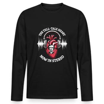 Edgar Allan Poe Fan, Classical Literature, - Men's Premium Organic Long Sleeve Shirt - black - Front - Nico (187cm)
