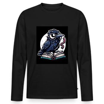 Edgar Allan Poe Fan, Classic Literature, - Men's Premium Organic Long Sleeve Shirt - black - Front - Nico (187cm)