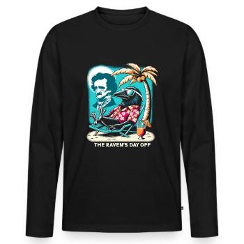 Edgar Allan Poe Fan, Classical Literature, - Men's Premium Organic Long Sleeve Shirt - black - Front - Nico (187cm)