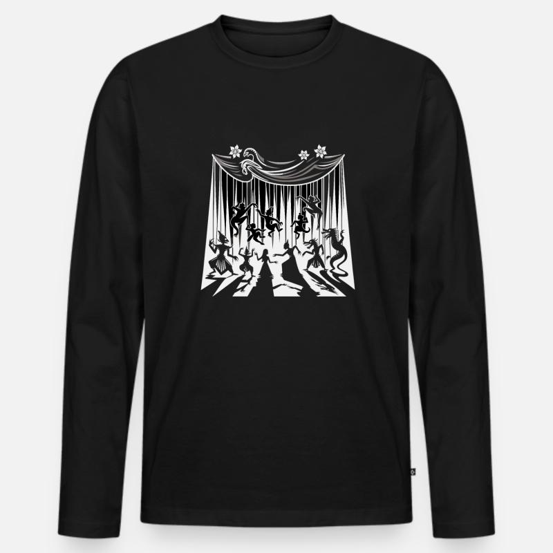 Puppet Mastery Shadow Play Bauchredner-geschenk - Männer Premium Bio Langarmshirt - Schwarz