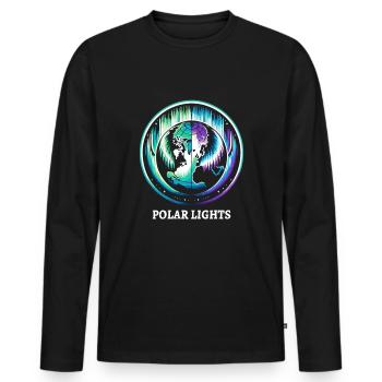 Aurora Aurora Tracker Alaska Wilderness - Men's Premium Organic Long Sleeve Shirt - black - Front - Nico (187cm)