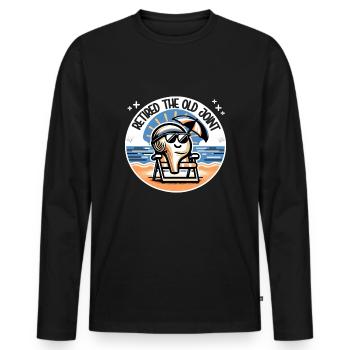 Hip Replacement Surgery Hip Surgery Post-op - Men's Premium Organic Long Sleeve Shirt - black - Front - Nico (187cm)