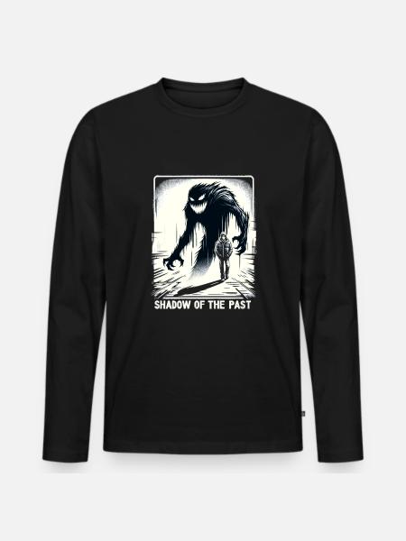 Psykologisk rædsel psykiatrisk spænding - Premium økologisk langærmet T-shirt til mænd - sort