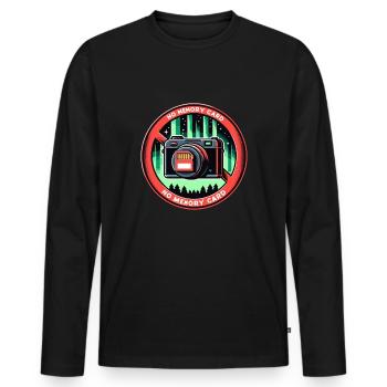 Aurora Aurora Tracker Alaska Wilderness - Men's Premium Organic Long Sleeve Shirt - black - Front - Nico (187cm)