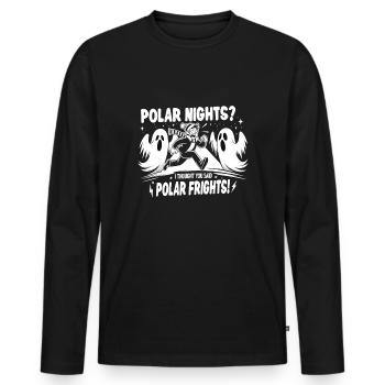 Aurora Aurora Tracker Alaska Wilderness - Men's Premium Organic Long Sleeve Shirt - black - Front - Nico (187cm)