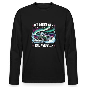 Aurora Aurora Tracker Alaska Wilderness - Men's Premium Organic Long Sleeve Shirt - black - Front - Nico (187cm)
