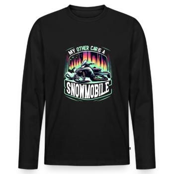 Aurora Aurora Tracker Alaska Wilderness - Men's Premium Organic Long Sleeve Shirt - black - Front - Nico (187cm)