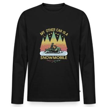 Aurora Aurora Tracker Alaska Wilderness - Men's Premium Organic Long Sleeve Shirt - black - Front - Nico (187cm)