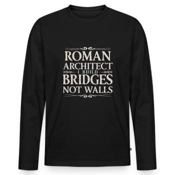 Julius Caesar Roman History Roman Empire - Men's Premium Organic Long Sleeve Shirt - black - Front - Nico (187cm)