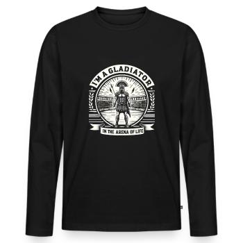 Julius Caesar Roman History Roman Empire - Men's Premium Organic Long Sleeve Shirt - black - Front - Nico (187cm)