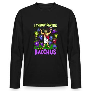 Julius Cäsar Römische Geschichte Römisches Reich - Männer Premium Bio Langarmshirt - Schwarz - Vorne - Nico (187cm)