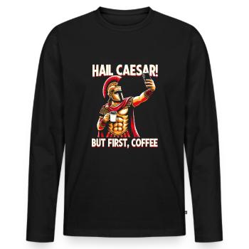 Julius Caesar Roman History Roman Empire - Men's Premium Organic Long Sleeve Shirt - black - Front - Nico (187cm)