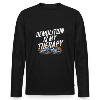 Demo Derby Demolition Derby Demolition Derby - Men's Premium Organic Long Sleeve Shirt - black - Front - Nico (187cm)